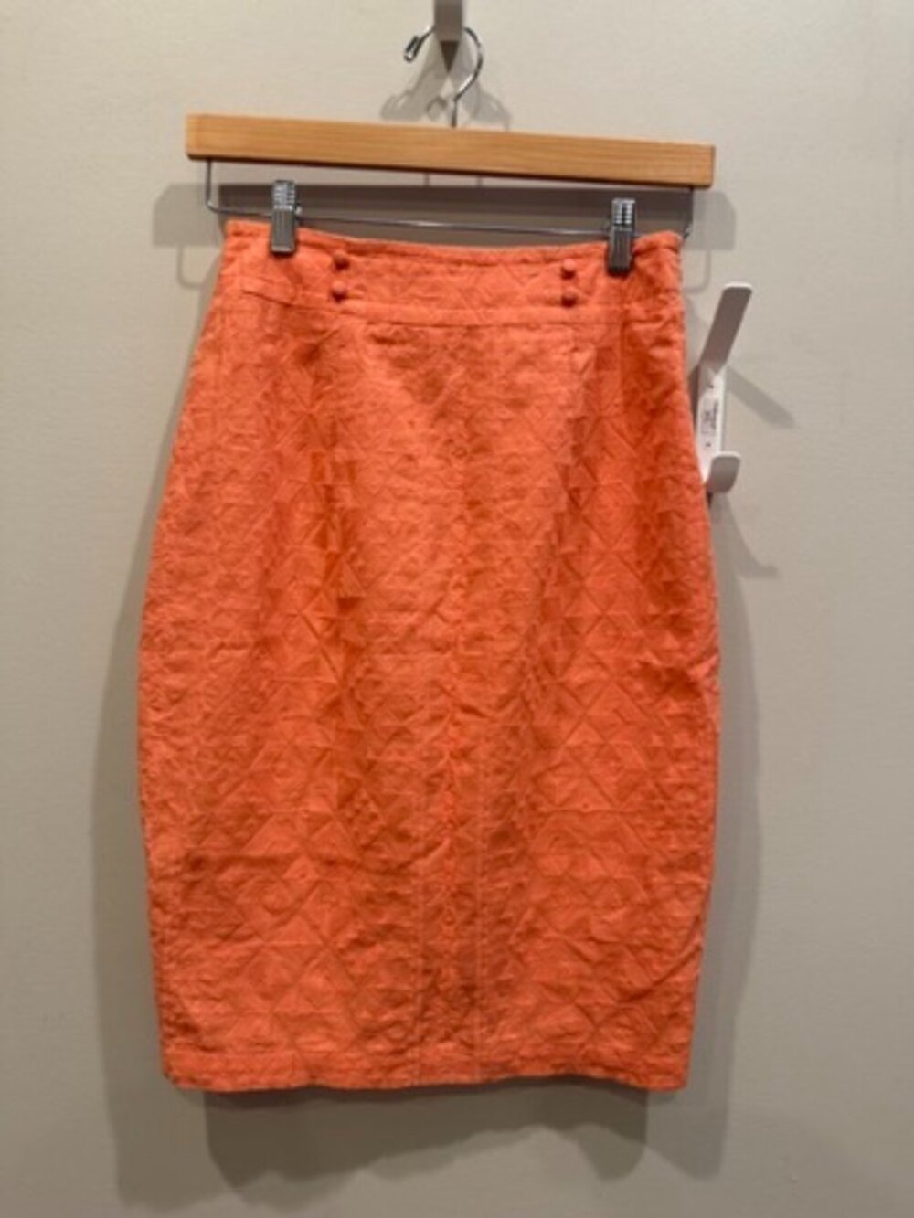 The Addison Story Pencil Skirt — Size 4, Coral